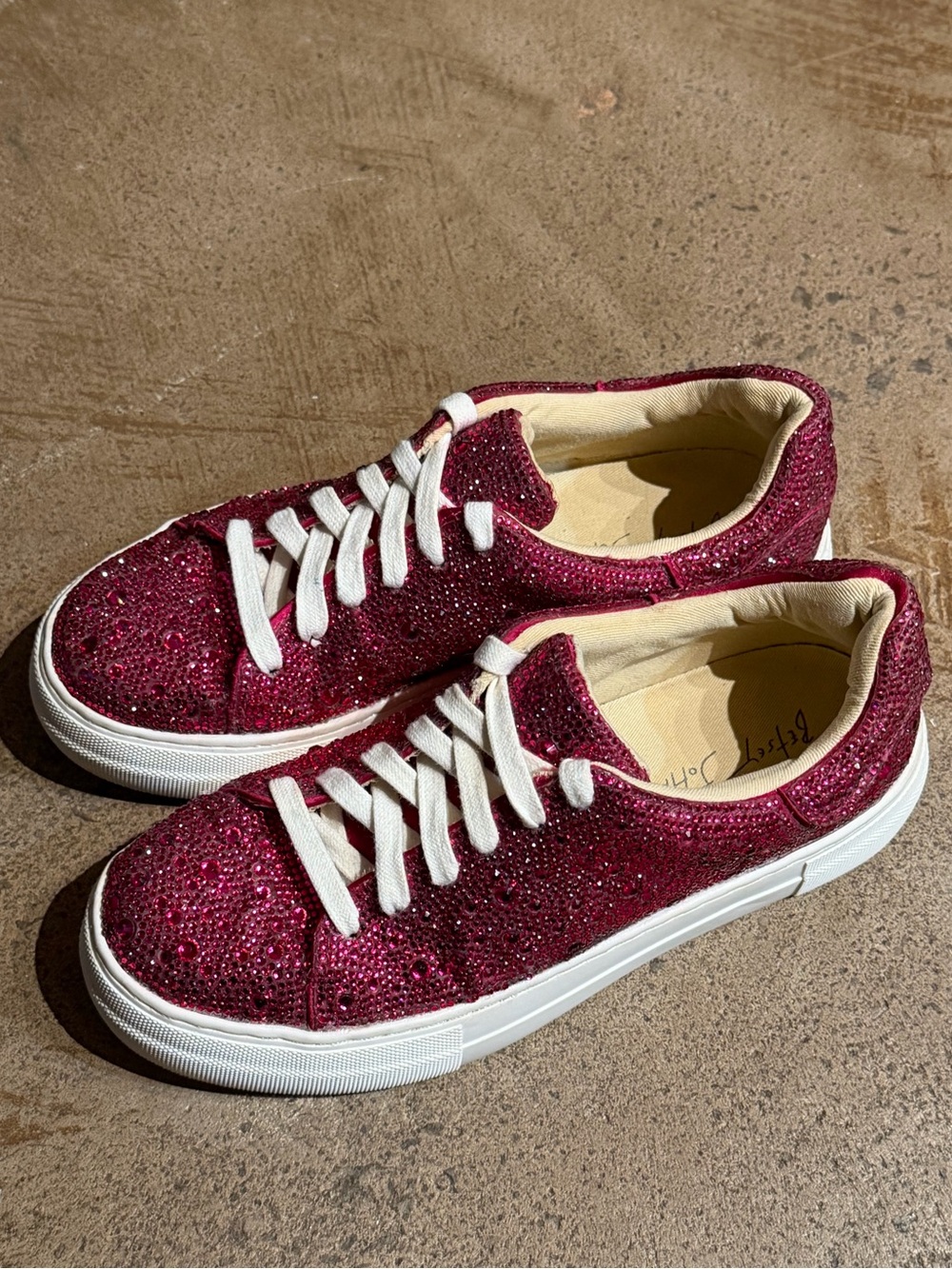 Betsey Johnson Reilly Platform Rhinestone Sneakers
